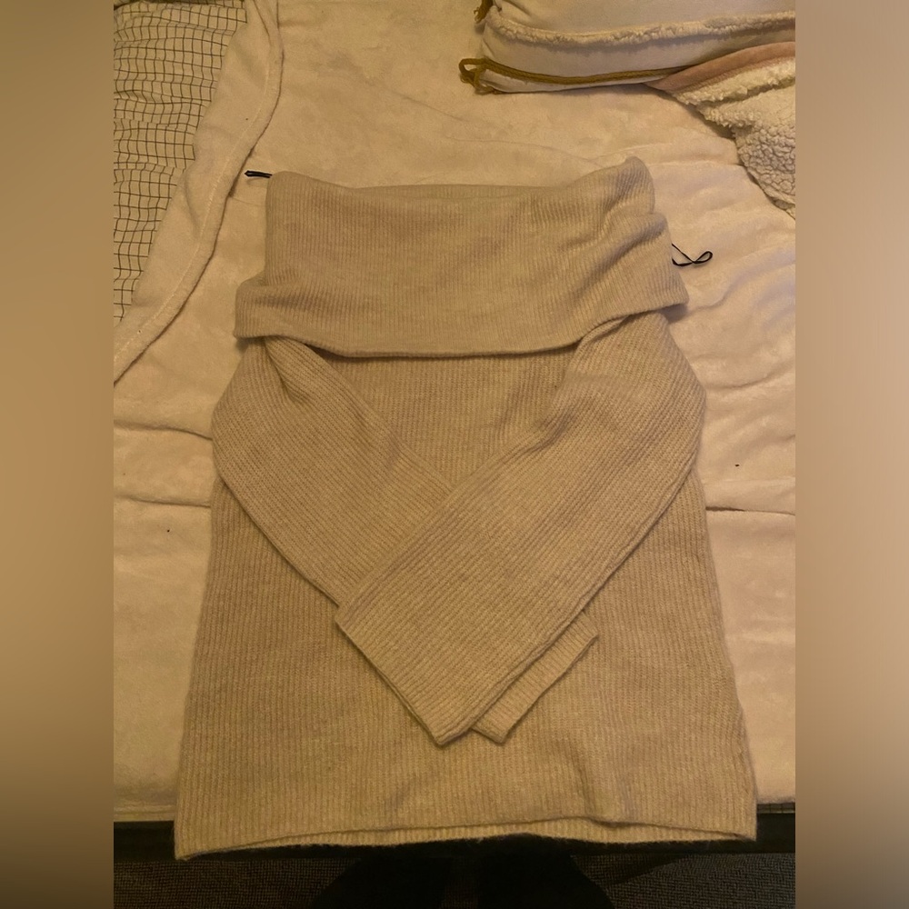 Cozy Cream Off-The-Shoulder Sweater